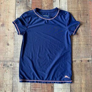 Tommy Bahama Boy's Size L (10) Blue Short Sleeve Swim Rashguard